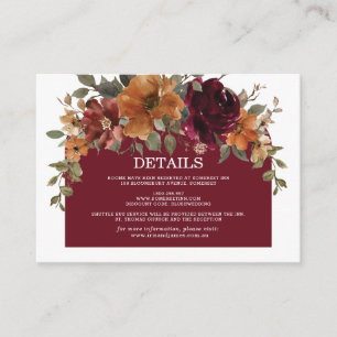 Information om Burgundy Burg Burg Burg Burg Orange Tilläggskort