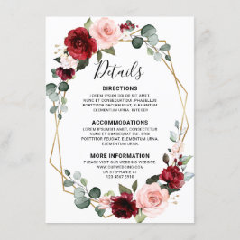 Information om Burgundy Vin Dusty Blue Slate Bröll Tilläggskort