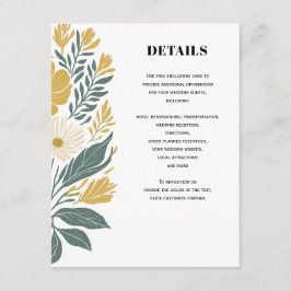 Information om Buttercup Gult Modern Blommigt Bröl Tilläggskort