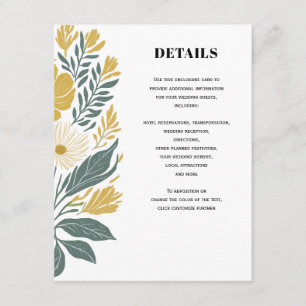 Information om Buttercup Gult Modern Blommigt Bröl Tilläggskort