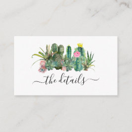 Information om Cactus Cacti Succulent Blommigt Brö Tilläggskort