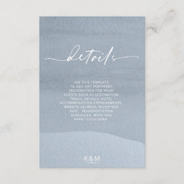 Information om Calligraphy Blommigt Dusty Blue ID7 Tilläggskort