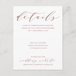 Information om Calligraphy Bröllop | Burgundy Tilläggskort