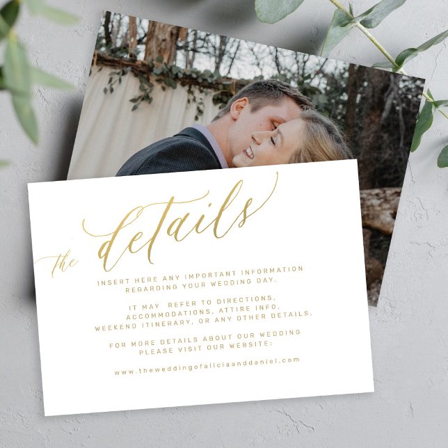 Information om calligraphy-skriptet bröllop i eleg tilläggskort (Skapare uppladdad)