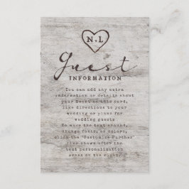 Information om Carved Sweethearts Rustic Träd Bröl Tilläggskort