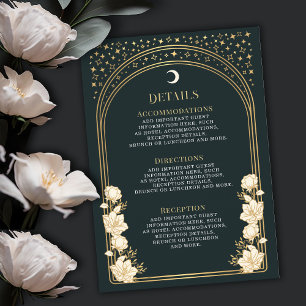 Information om Celestial Elegant Art nouveau Bröll Tilläggskort