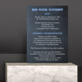 Information om Chalkboard Blue Pub Mitzvah Guest I Meddelande