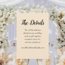 Information om Champagne Färg Simple Stil Bröllop Tilläggskort