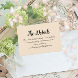 Information om Champagne Färg Simple Stil Bröllop Tilläggskort