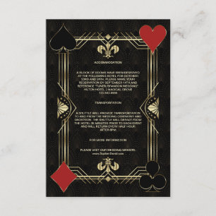 Information om Charm Art Deco Casino Vegas Poker B Tilläggskort