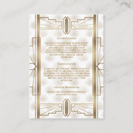Information om Charm Guld Underbar Gatsby Art Deco Tilläggskort