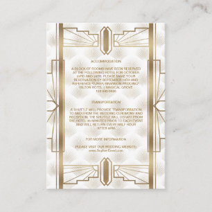 Information om Charm Guld Underbar Gatsby Art Deco Tilläggskort