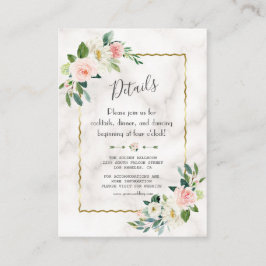 Information om Charming  Blommigt Guld Marble Bröl Tilläggskort