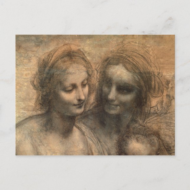 Information om cheferna för Virgin och St. Anne Vykort (Framsida)