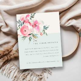 Information om chic Blue Rosa ros Orchid Blommigt Tilläggskort