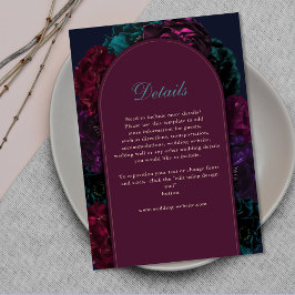 Information om chic elegant-sjeweltoner blommigt b tilläggskort