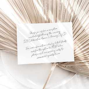 Information om chic Modern Minimalist Bröllop Tilläggskort