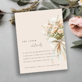 Information om chic Soft  Blommigt Bouquet Bröllop Tilläggskort