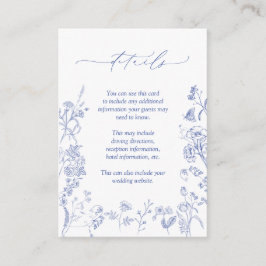Information om Chinoiserie Fransk Blue Blommigt Br Tilläggskort