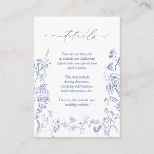 Information om Chinoiserie Fransk Blue Blommigt Br Tilläggskort