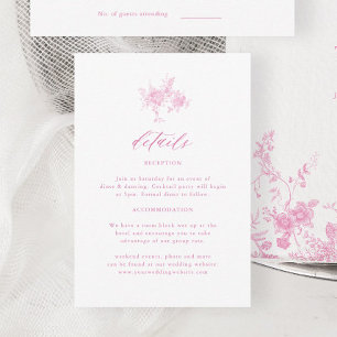 Information om Chinoiserie Victorian Rosa Bröllop Tilläggskort