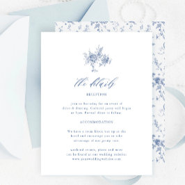 Information om Chinoiserie Victorian Toile Blue Br Tilläggskort