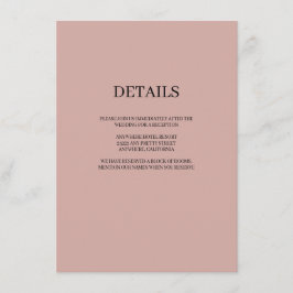 Information om Cinnamon Ro Modern Type Bröllop Tilläggskort