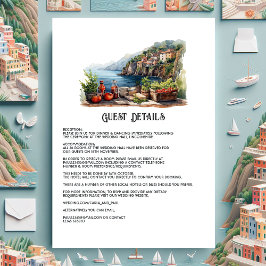 Information om Cinque Terre Italien Bröllop Guest Tilläggskort