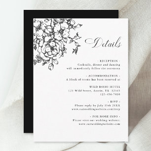 Information om Classic Bloom Garden Black & White Tilläggskort