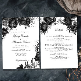 Information om Classic Gothic White Bröllop och Inbjudningar