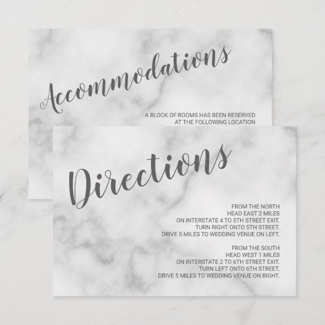 Information om Classy Elegant White Marble Bröllop Inbjudningar (Fram/baksida)