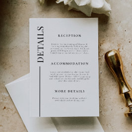 Information om Clean Line White Bröllop Tilläggskort