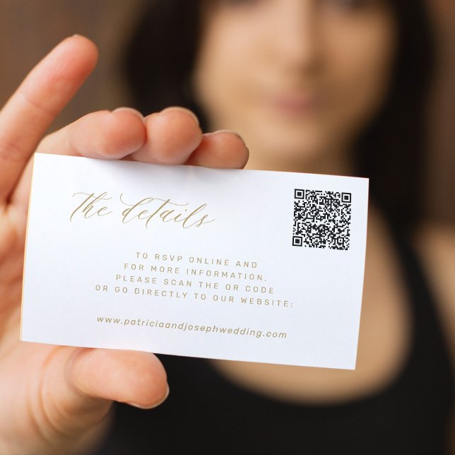 Information om CODE guld elegant bröllop webbplats Tilläggskort (Skapare uppladdad)