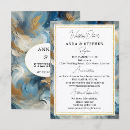 Information om contemporary Elegance: Blue White G Tilläggskort