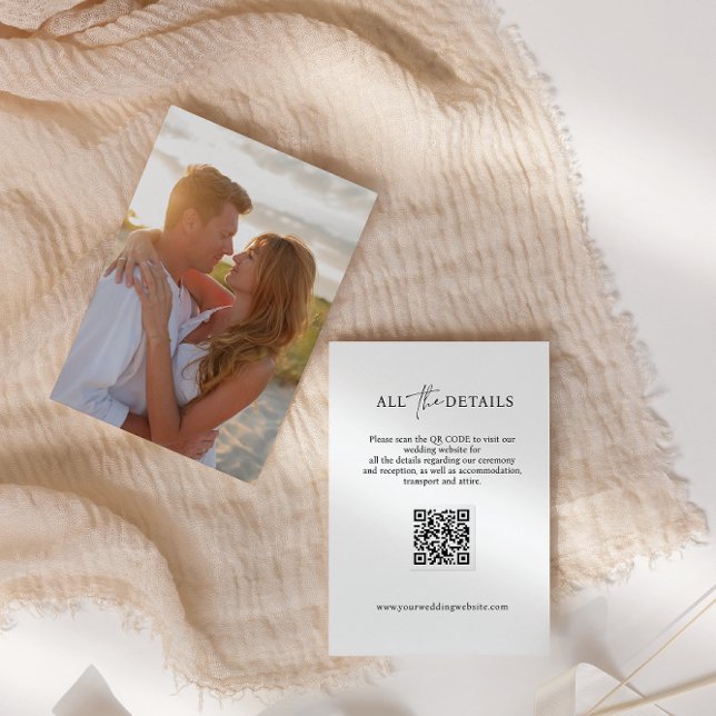Information om contemporary QR-kodFOTO Bröllop Tilläggskort (Skapare uppladdad)