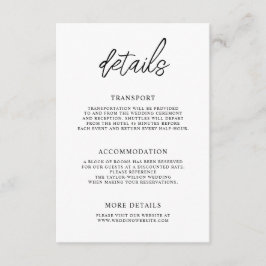 Information om Contemporaryn Bröllop snyggt  Tilläggskort