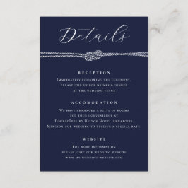 Information om den blå Eleganten Bröllop i Nautica Tilläggskort
