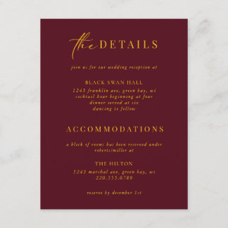 Information om den formella svarta rutan Guld Art  Tilläggskort