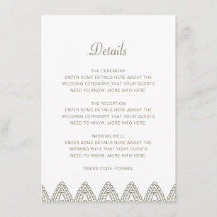 Information om den indiska Eleganten Grönt Mehndi  Tilläggskort