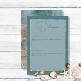 Information om den moderna Abstrakten Beach Teal & Tilläggskort