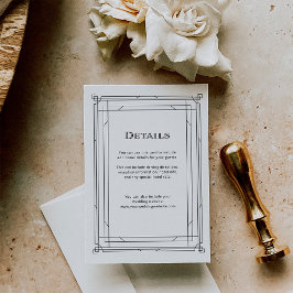 Information om den moderna Deco Black and White Br Tilläggskort