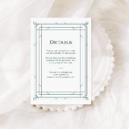 Information om den moderna Deco-Grönten och Silver Tilläggskort