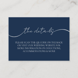 Information om den moderna Eleganten, blå QR-kod B Tilläggskort