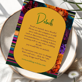 Information om den moderna mexikanska blomman bröl tilläggskort