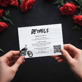 Information om den moderna motorcykelns Biker QR-k Tilläggskort