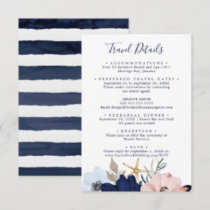 Information om den moderna Nautical Blommigt Bröll Tilläggskort