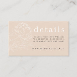 Information om den moderna Neutralten Beige Blommi Tilläggskort