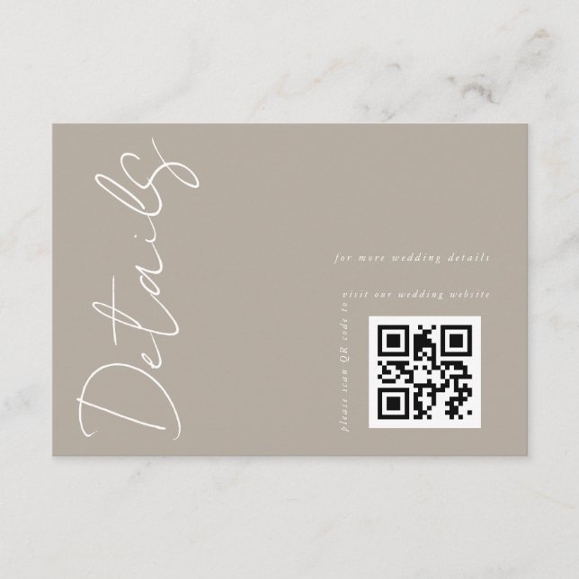 Information om den moderna Neutralten QR-koden Brö Tilläggskort (Framsida)