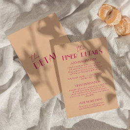 Information om den moderna persiko-färgade Funkyn  Tilläggskort