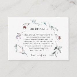 Information om den moderna vinterjulen Bröllop Tilläggskort